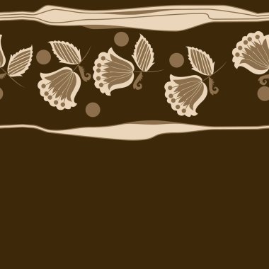 Soyut basit bitkilerin Dikişsiz deseni