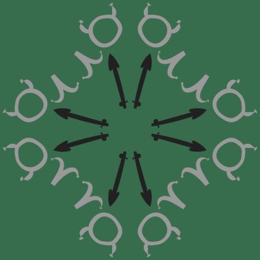 Soyut basit zodyak süsleme Dikişsiz desen