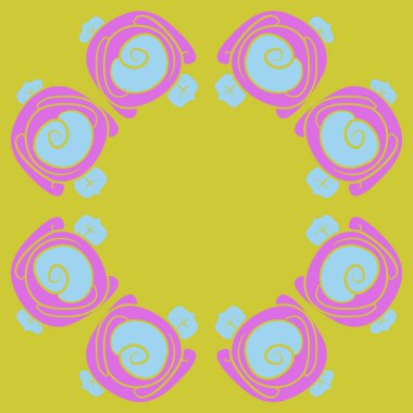 Çiçeklerle kesintisiz soyut desen, vektör arka plan