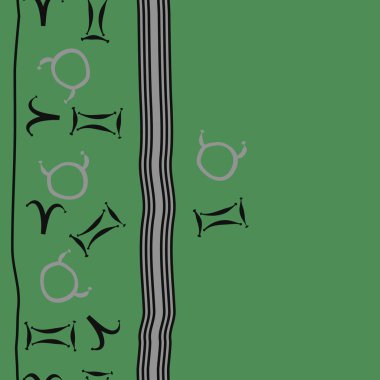 Zodiac Signs ile Dikişsiz soyut desen, vektör illüstrasyon