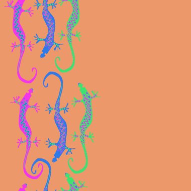 sorunsuz dikey kertenkele desen, sadece vektör illüstrasyon