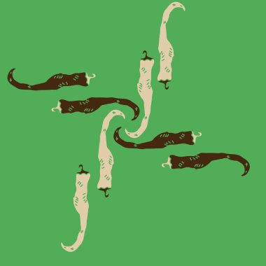 Soyut basit biber dikişsiz desen