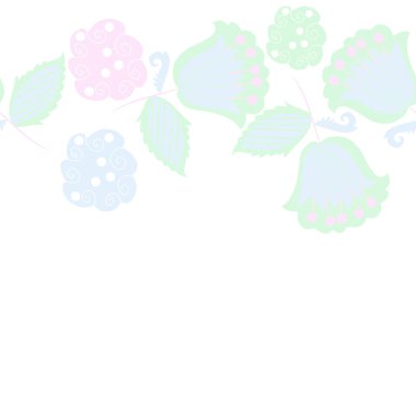 çiçekler, vektör çizim ile sanatsal seamless modeli