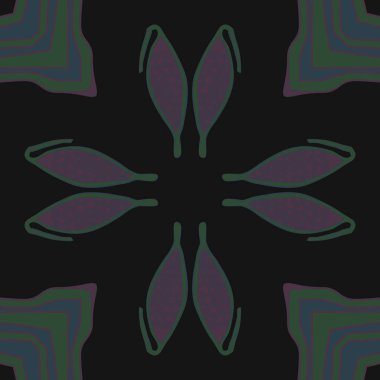 Soyut basit balıklar Dikişsiz desen