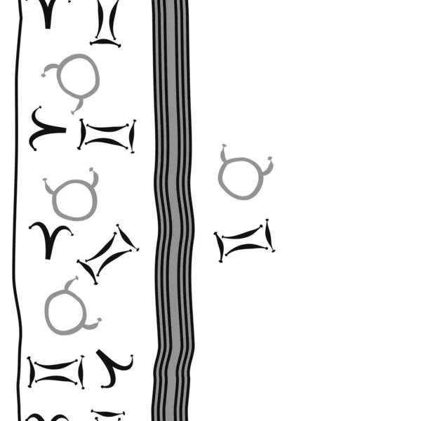 Бесшовный Абстрактный Рисунок Зодиакальными Знаками Векторная Иллюстрация — стоковый вектор