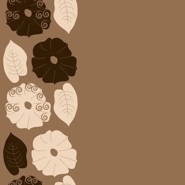 Patrón Sin Costuras Flores Hojas Simples Abstractas — Vector de stock