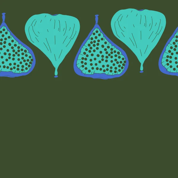 Naadloos Patroon Met Kleurrijke Vijgen Vruchten — Stockvector