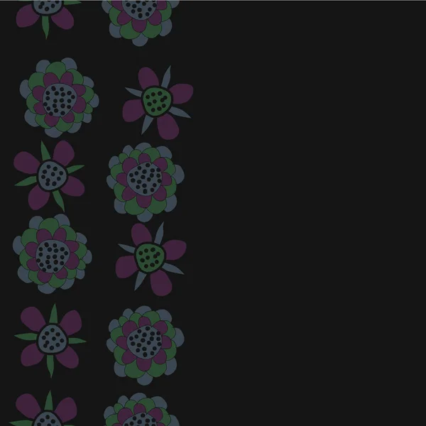 抽象的なシンプルな花のシームレスなパターン — ストックベクタ