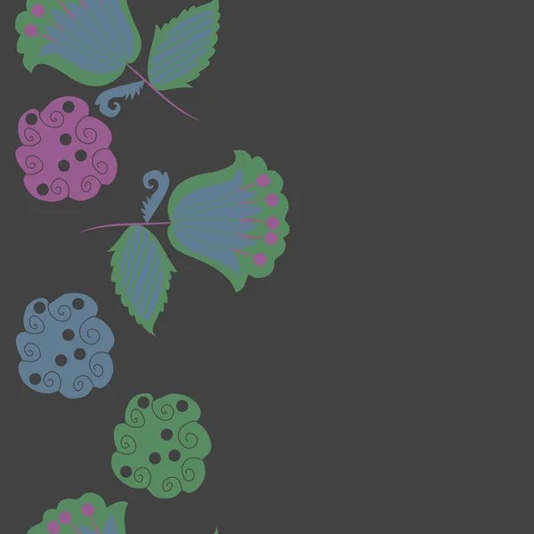 Umělecké Bezešvé Vzor Květy Vektorové Ilustrace — Stockový vektor