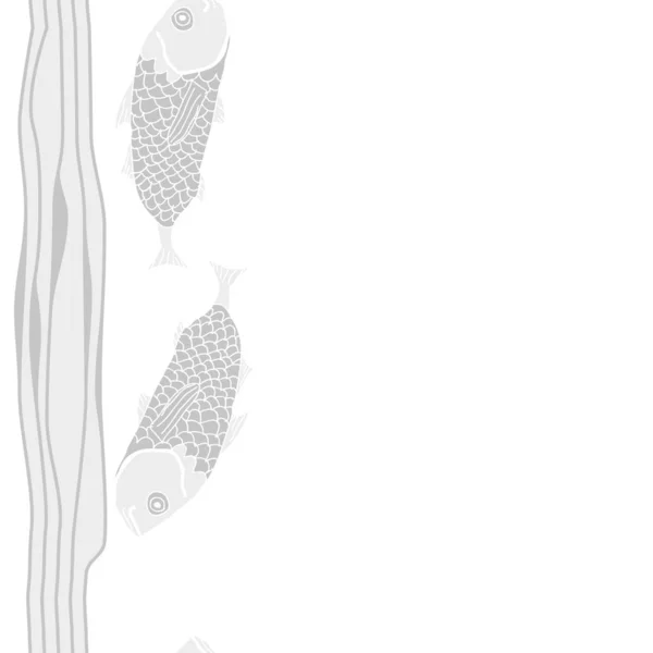 Modello Astratto Senza Soluzione Continuità Con Pesci Colorati — Vettoriale Stock