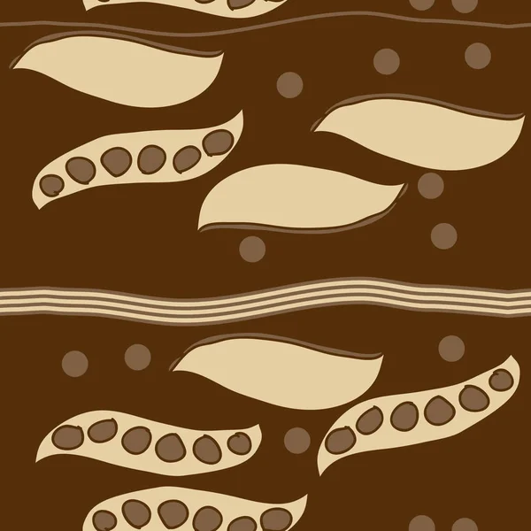 Seamless Pattern Abstract Simple Beans — Stock Vector
