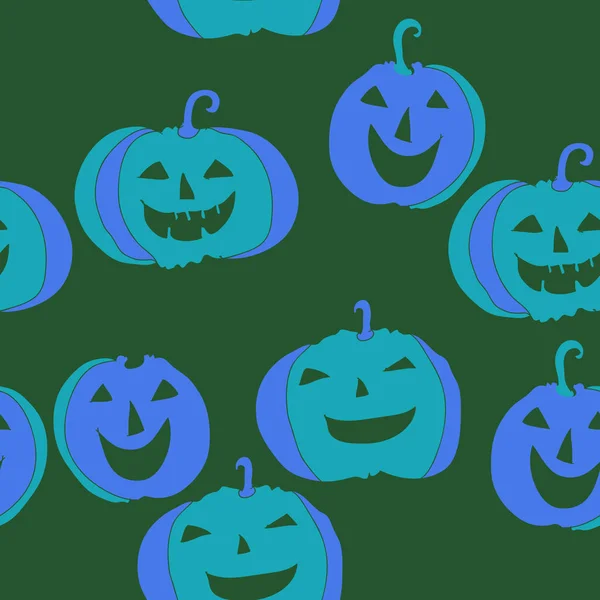 Modèle Sans Couture Citrouilles Simples Halloween — Image vectorielle