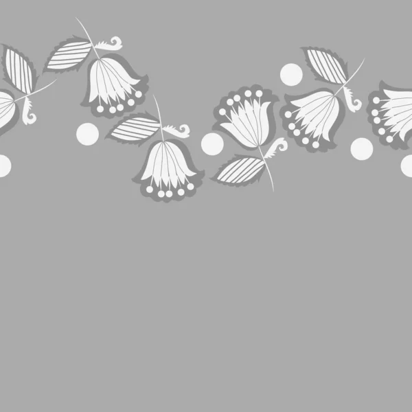 Umělecké Bezešvé Vzor Květy Vektorové Ilustrace — Stockový vektor