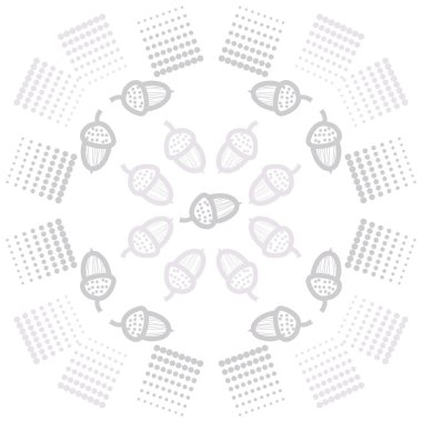 renkli soyut basit meşe palamudu desen