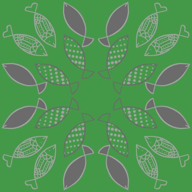 Renkli balık ile dikişsiz soyut desen