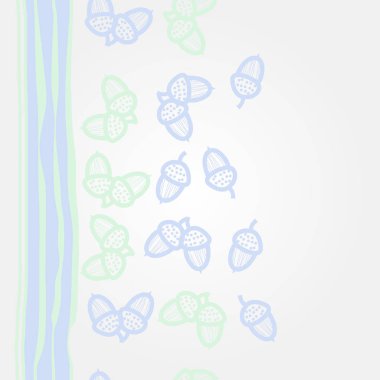 Meşe palamudu ile dikişsiz desen, vektör arka plan