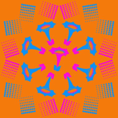 arka plan için stilize çiçek deseni, vektör illüstrasyon