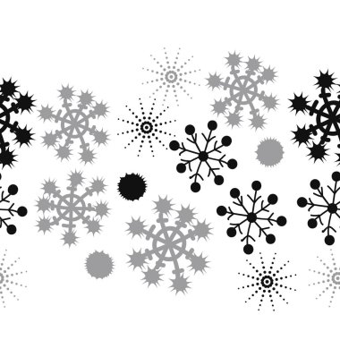 Renkli kar taneleri, vektör arka plan ile dikişsiz desen