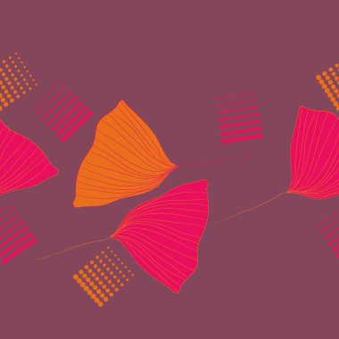 İhale çiçek yaprakları ile dikişsiz soyut desen