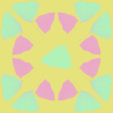 dekoratif soyut yaprakların dikişsiz desen vektör illüstrasyon 