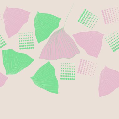 Soyut çiçekler, vektör arka plan ile dikişsiz desen