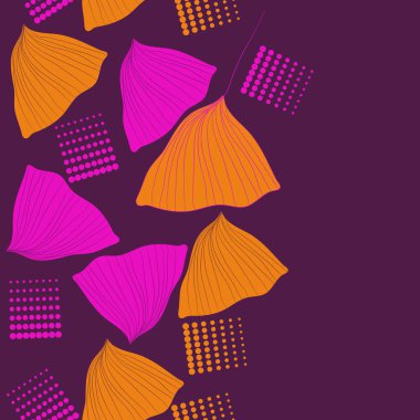 Soyut çiçekler, vektör arka plan ile dikişsiz desen