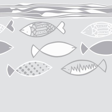 Renkli balık ile dikişsiz soyut desen