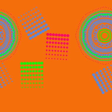 Noktalar ve mermiler ile kesintisiz soyut desen, vektör arka plan