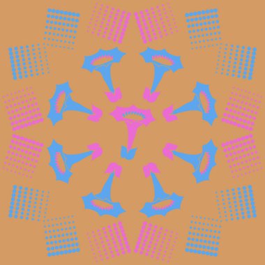 arka plan için stilize çiçek deseni, vektör illüstrasyon