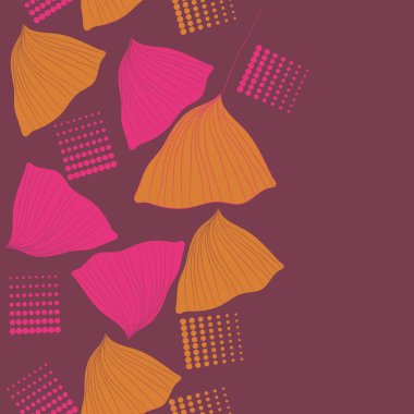 Soyut çiçekler, vektör arka plan ile dikişsiz desen