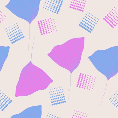 İhale çiçek yaprakları ile dikişsiz soyut desen