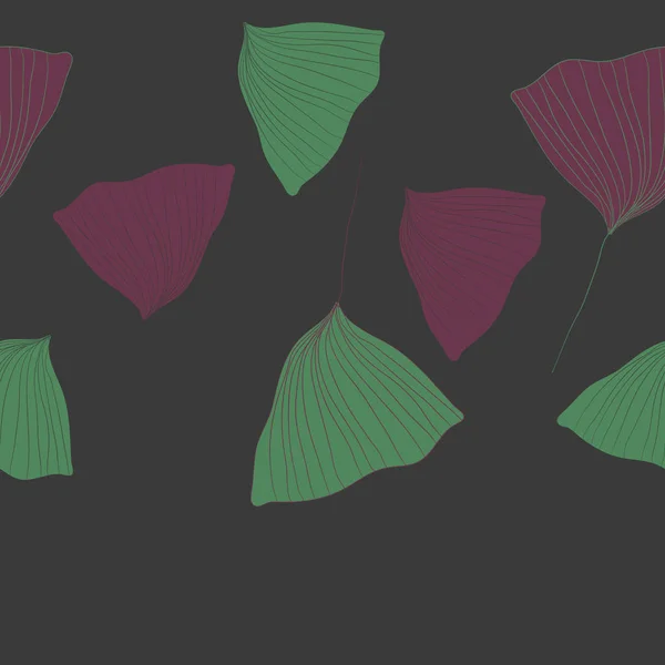Hnědá Vektorová Ilustrace Bezešvé Struktury Ozdobných Abstraktních Listů Květinové Pozadí — Stockový vektor