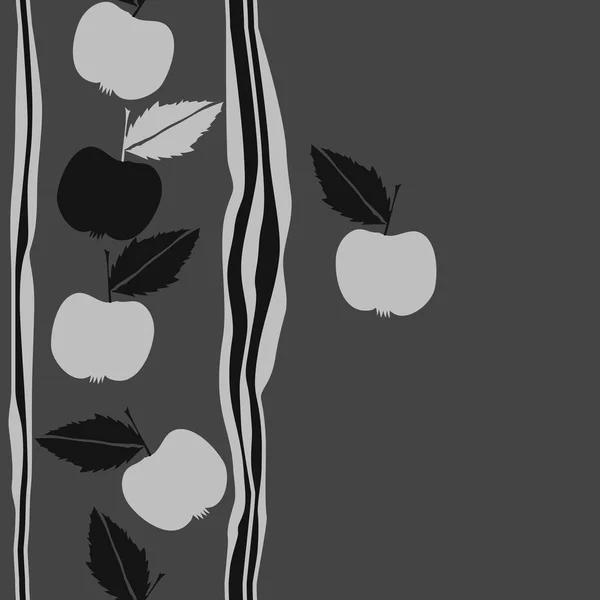 Modèle Abstrait Sans Couture Avec Des Pommes Illustration Vectorielle — Image vectorielle