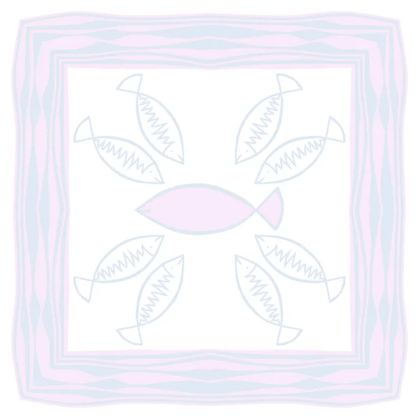 Бесшовный Абстрактный Рисунок Красочными Рыбами — стоковый вектор