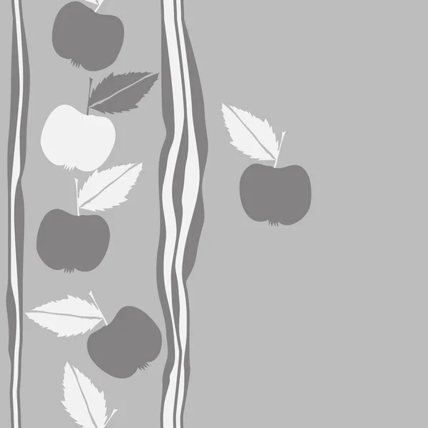 Patrón Abstracto Sin Costuras Con Manzanas Ilustración Vectorial — Archivo Imágenes Vectoriales
