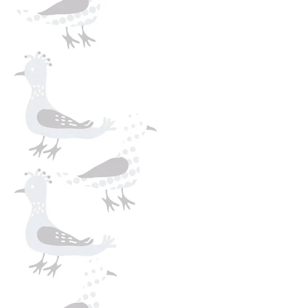 カラフルな鳥 ベクトルの背景とシームレスなパターン — ストックベクタ
