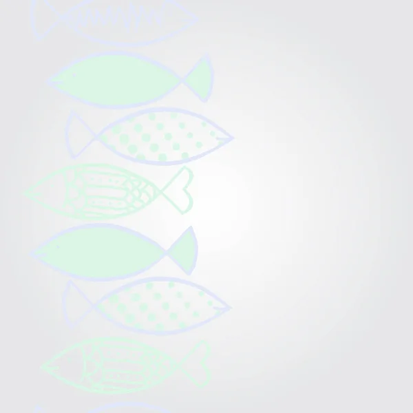 Nahtlose Abstrakte Fischmuster Vektorhintergrund — Stockvektor