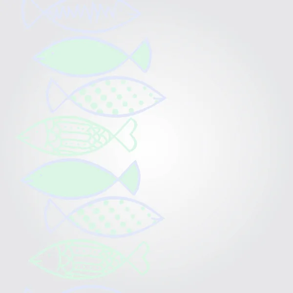 Patrón Peces Abstractos Sin Costura Fondo Vectorial — Vector de stock