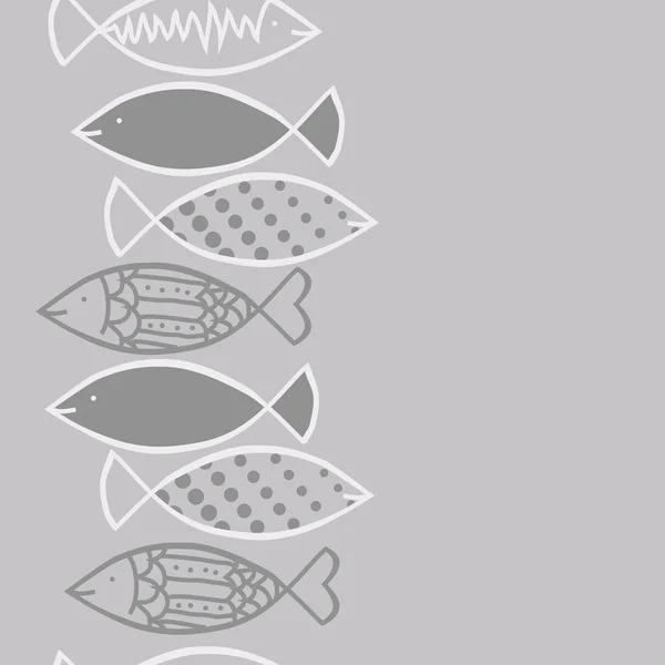 Modello Pesce Astratto Senza Soluzione Continuità Sfondo Vettoriale — Vettoriale Stock