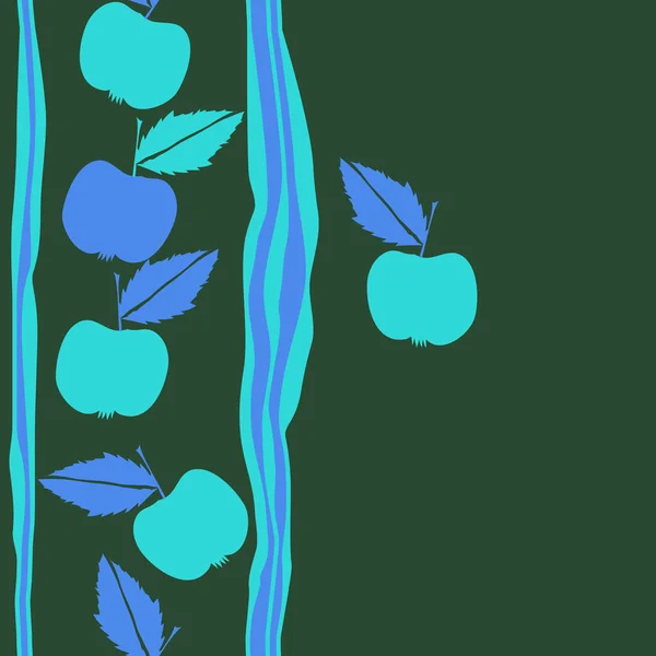 Nahtlose Abstrakte Muster Mit Äpfeln Vektorillustration — Stockvektor