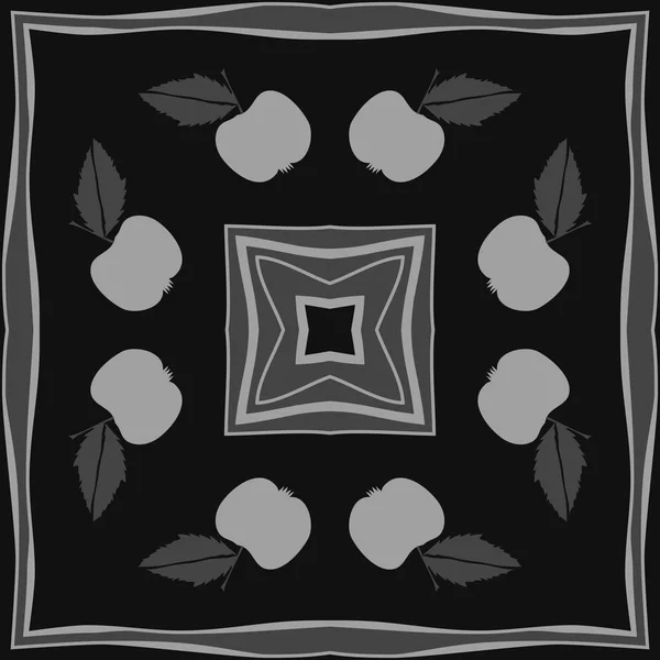 リンゴとシームレスな抽象パターン ベクトルイラスト — ストックベクタ