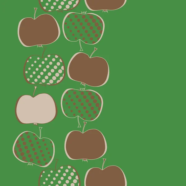 Patrón Sin Costuras Con Manzanas Colores Fondo Vectorial — Vector de stock