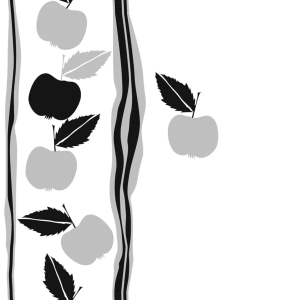 无缝抽象图案与苹果 矢量插图 — 图库矢量图片