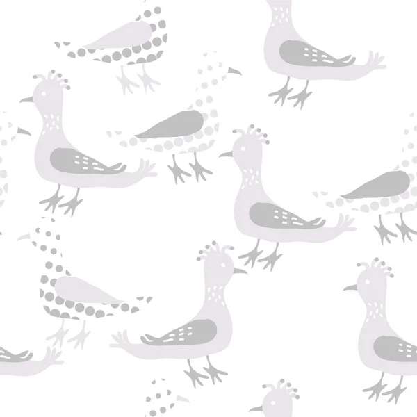Modèle Sans Couture Avec Des Oiseaux Colorés Fond Vectoriel — Image vectorielle