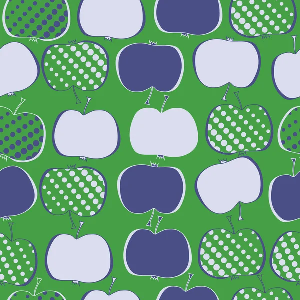 Patrón Sin Costuras Con Manzanas Colores — Vector de stock