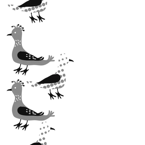 Απρόσκοπτη Μοτίβο Πολύχρωμα Πουλιά Διανυσματικό Φόντο — Διανυσματικό Αρχείο