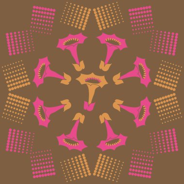 arka plan için stilize çiçek deseni, vektör illüstrasyon