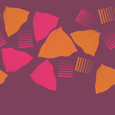 Soyut çiçekler, vektör arka plan ile dikişsiz desen