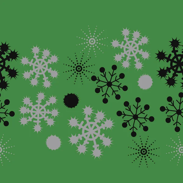 Безшовний Візерунок Різнокольоровими Сніжинками Векторний Фон — стоковий вектор