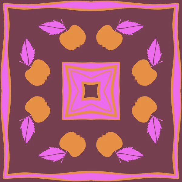 Patrón Abstracto Sin Costuras Con Manzanas Ilustración Vectorial — Vector de stock